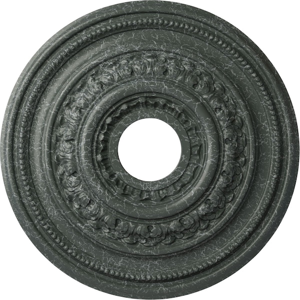 Ekena Millwork Orleans Medallion (Canopies up to 4 5/8"), 17 5/8"OD X 3 5/8"ID X 1 7/8"P, Athenian Green Crackle CM17OLAGC - main
